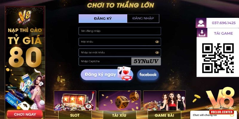 Điều khoản lập tài khoản hội viên mới tại cổng game V8club