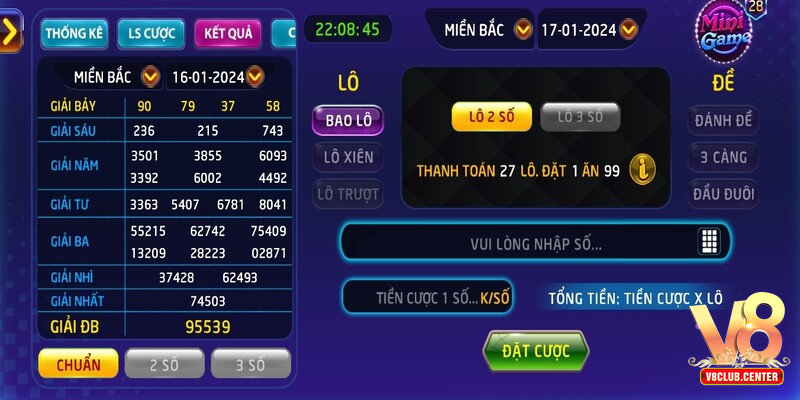 Hướng dẫn các bước chơi Lô đề 1 ăn 900 V8club đơn giản